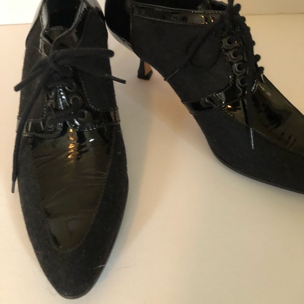 🆕 [Manolo Blahnik] Manolo Blahnik Black Kitten Heel Pumps Pointed Toe Sz: 8 - Picture 5 of 8